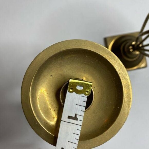 Vintage Brass India Candle Holders Metal Pedestal - Picture 2 of 8